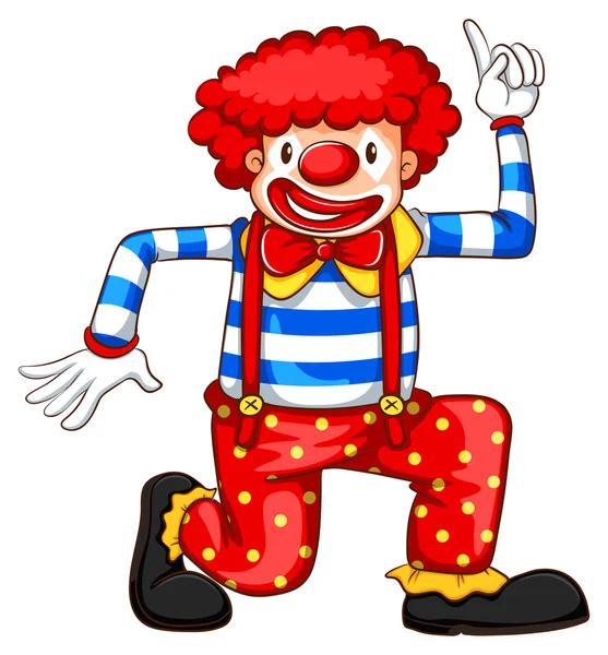 Un clown ludique — Image vectorielle