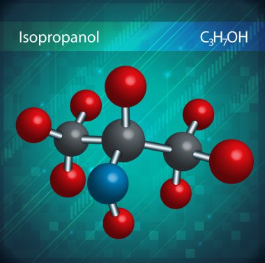 Isopropanol molekülleri