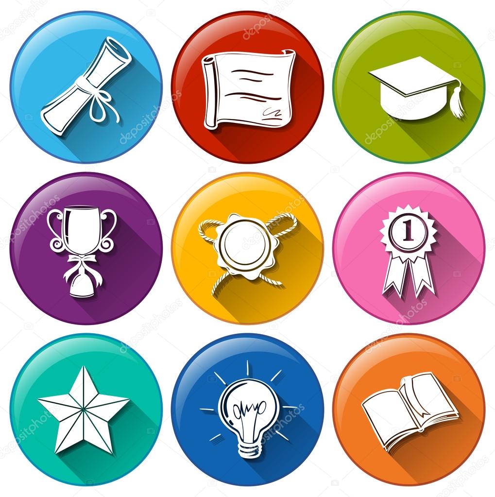 Icons with school awards