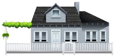 A gated house clipart