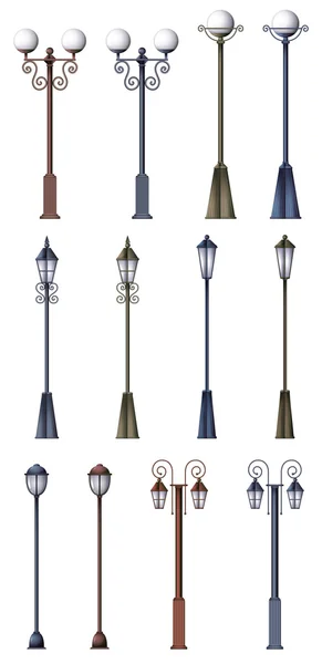 Diversi modelli di lampade — Vettoriale Stock