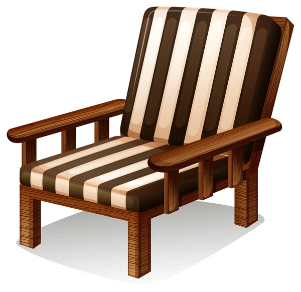 Un mueble de silla de madera — Vector de stock