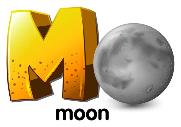 Буква М для луны — стоковый вектор
