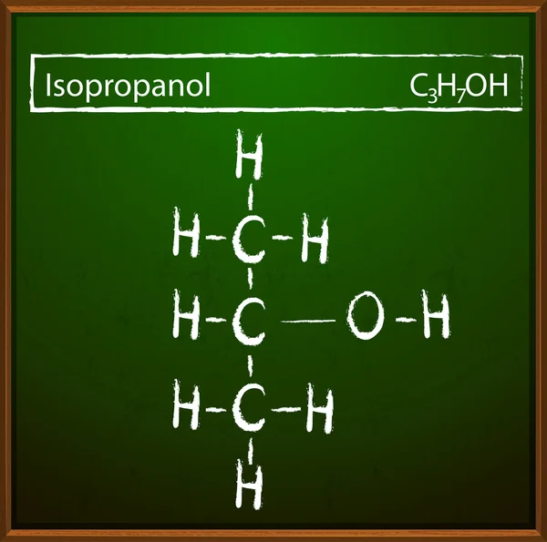 Isopropanol molecules — Stock Vector