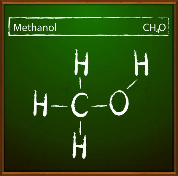 Fórmula de metanol — Vetor de Stock