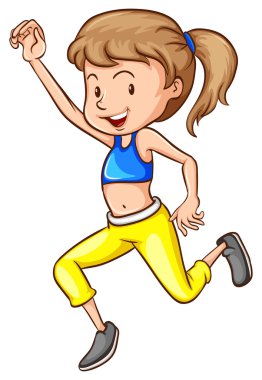 Workout girl clipart