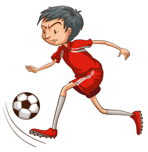 Человек, играющий в футбол — стоковый вектор