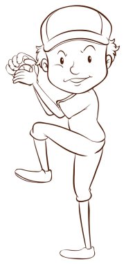 Bir erkek beyzbol oyuncusu