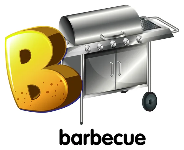 Una lettera B per barbecue — Vettoriale Stock