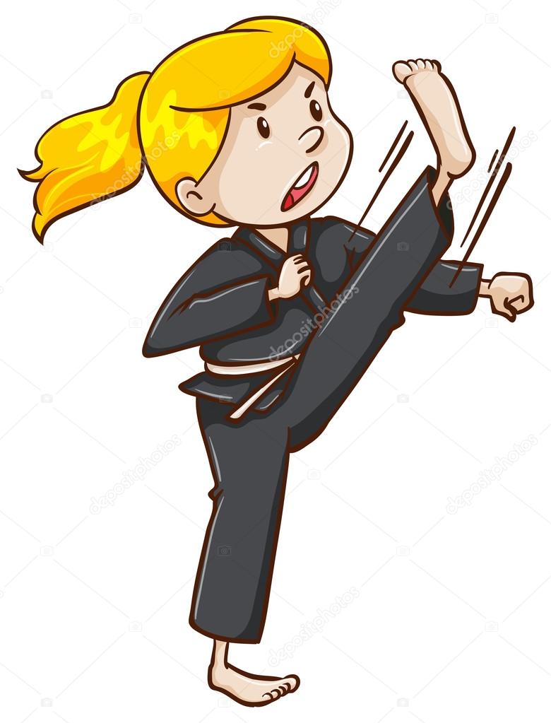 A female martial arts expert