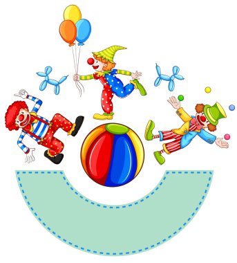 Palyaçolar ile boş bir şablon