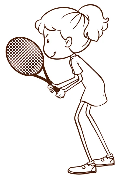 Een tennisser — Stockvector