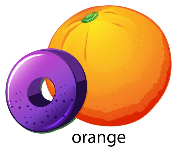 Písmeno O, oranžová — Stockový vektor