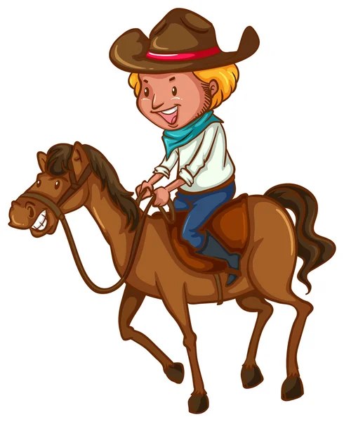 A young cowboy — Stock Vector