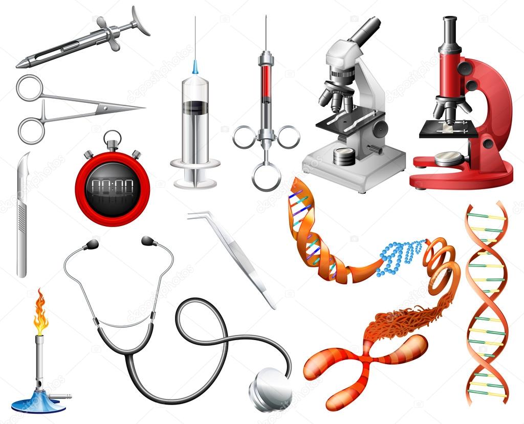 Set of laboratory tools and equipments