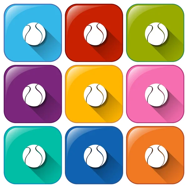 Ball buttons — Stock Vector