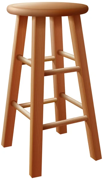 Una silla de madera — Vector de stock