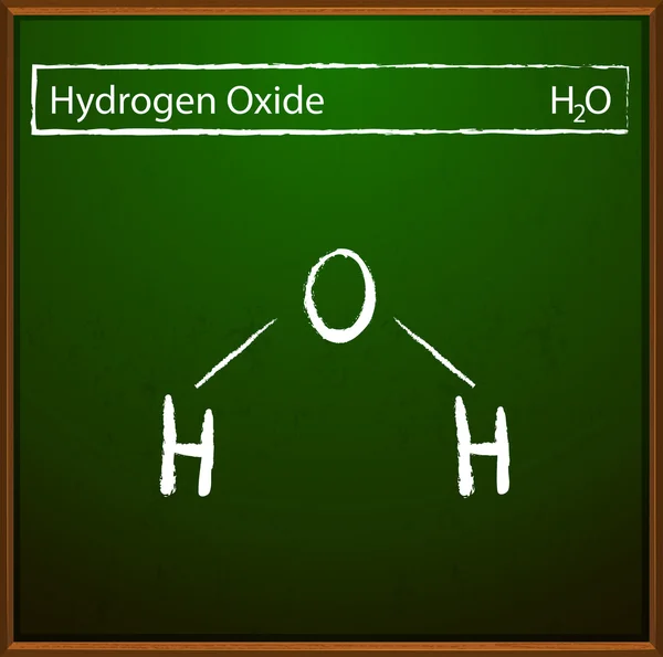 Hydrogen oxide formula — Stock Vector