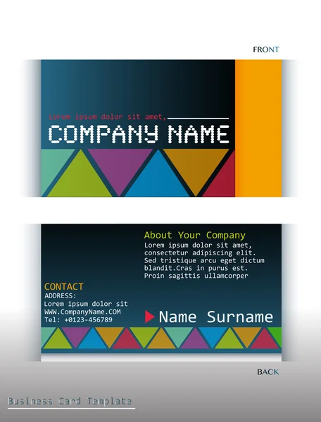 A colourful business card — Stock Vector