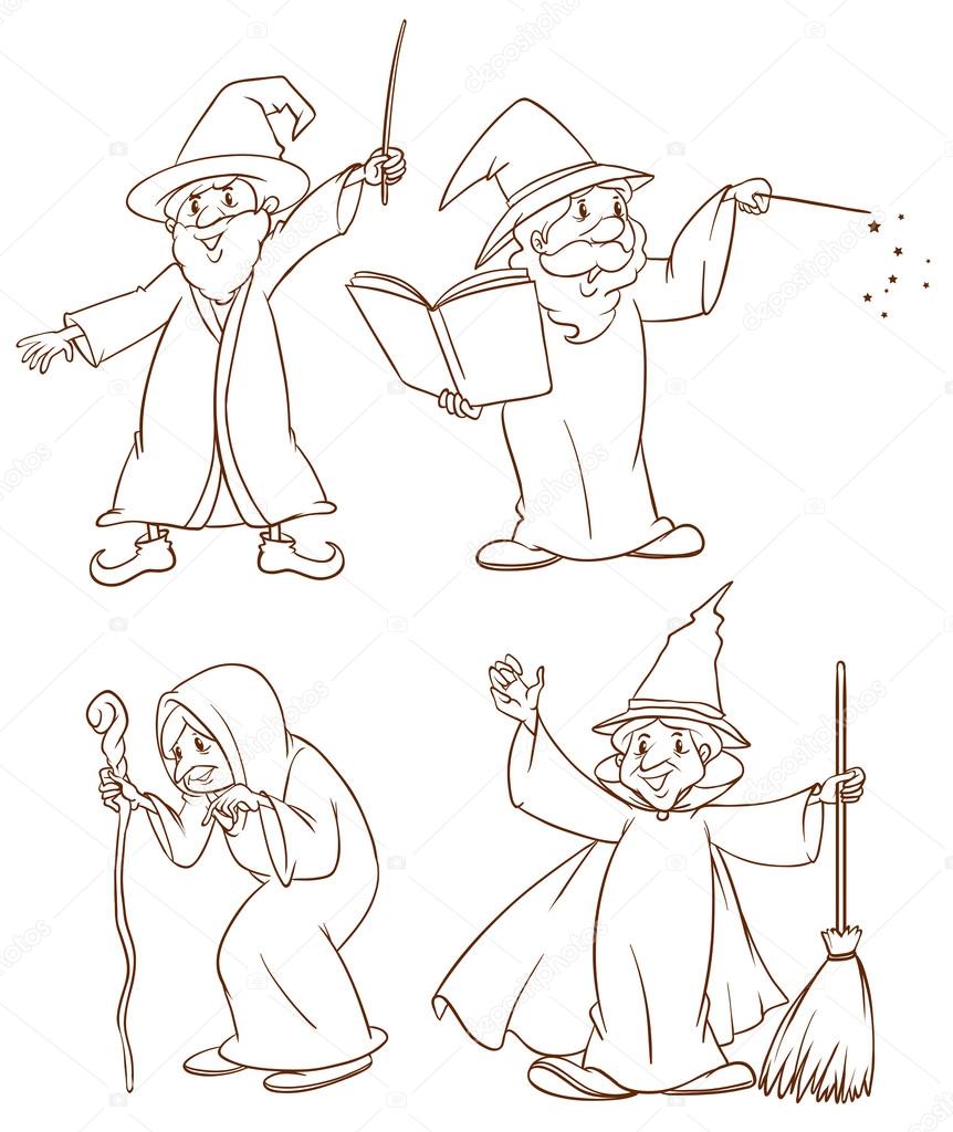 Four wizards