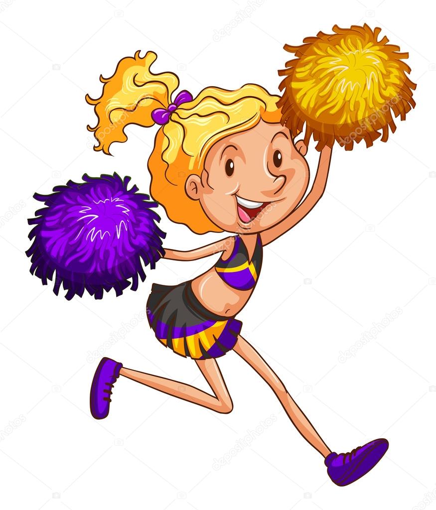 An energetic cheerleader