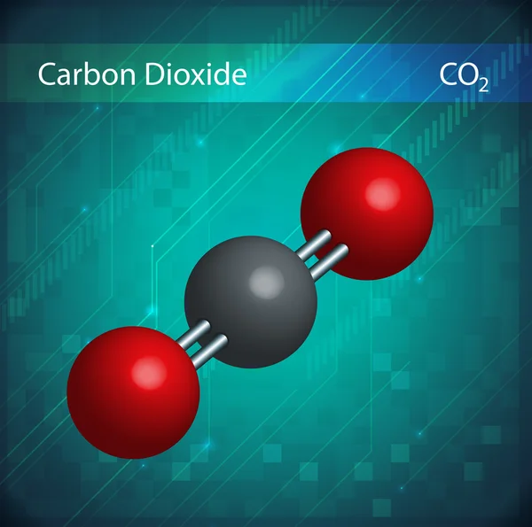 CO2 molecules — Stock Vector