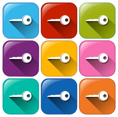 Düğmeleri ile anahtar taşı