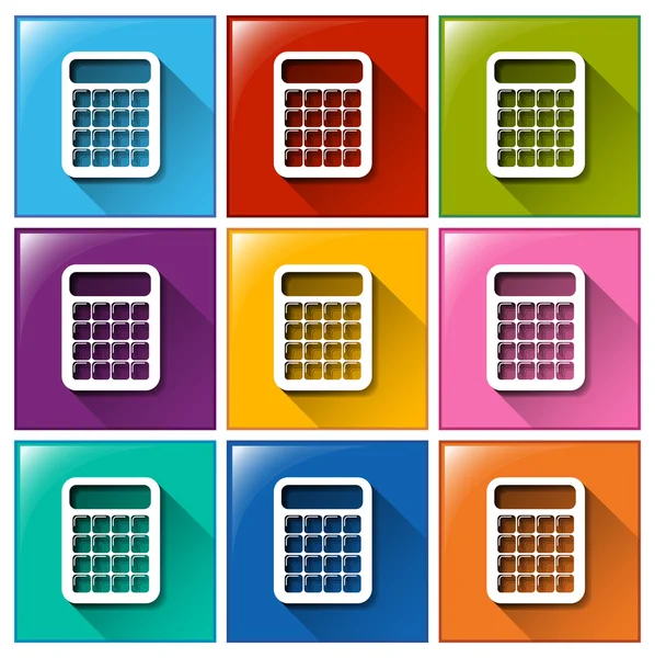 Buttons with calculators — Stock Vector
