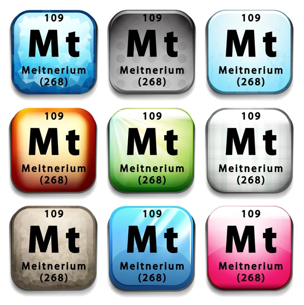 Periodické Meitnerium — Stockový vektor