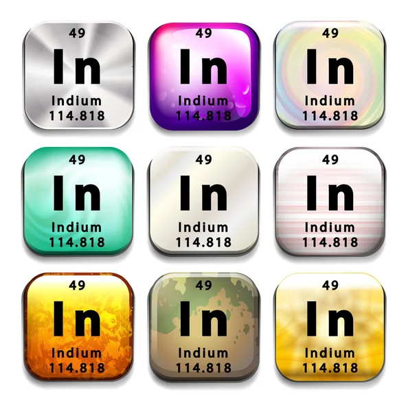 Indium — Stock Vector