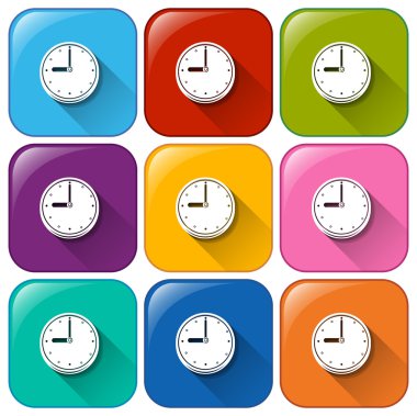 Wallclocks ile yuvarlatılmış düğmeler