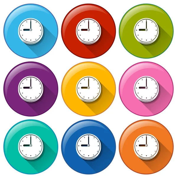 Clock icons — Stock Vector