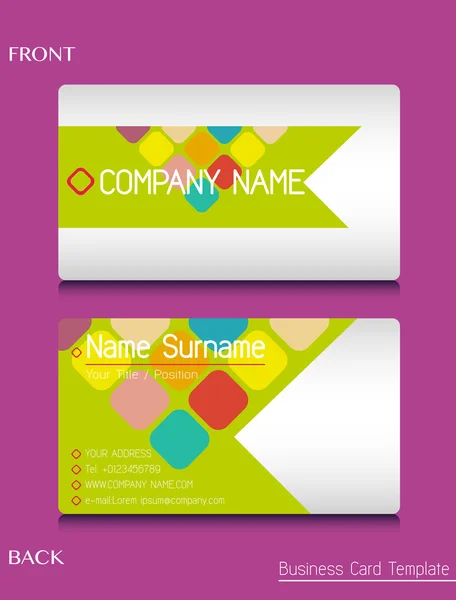 A business card template — Stock Vector