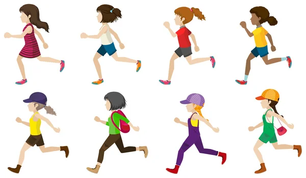 Arctalan gyerekek jogging — Stock Vector