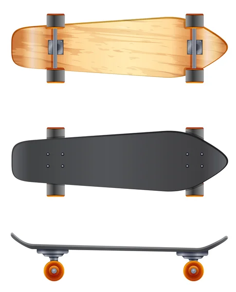 Skateboards en bois — Image vectorielle