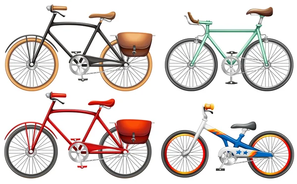 Set di biciclette a pedale — Vettoriale Stock