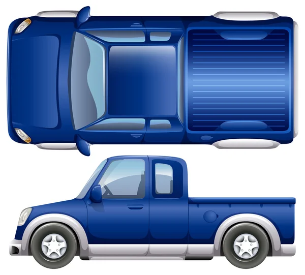 Un vehículo azul — Vector de stock