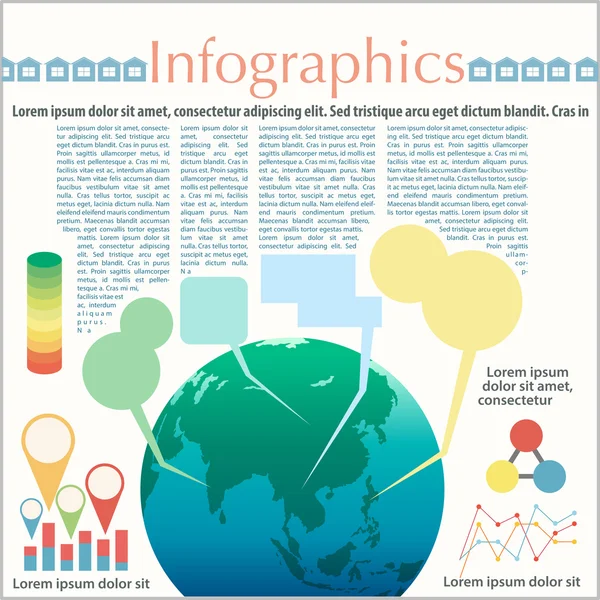 Van de aarde infographics — Stockvector