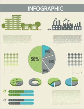 Pasta grafikler ile bir infographics