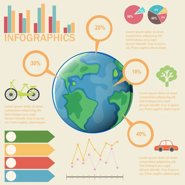 A colourful infographics — Stock Vector