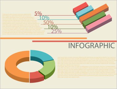 An infographics showing graphs clipart