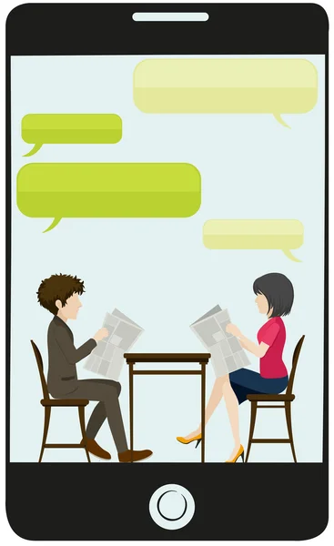 A business meeting — Stock Vector