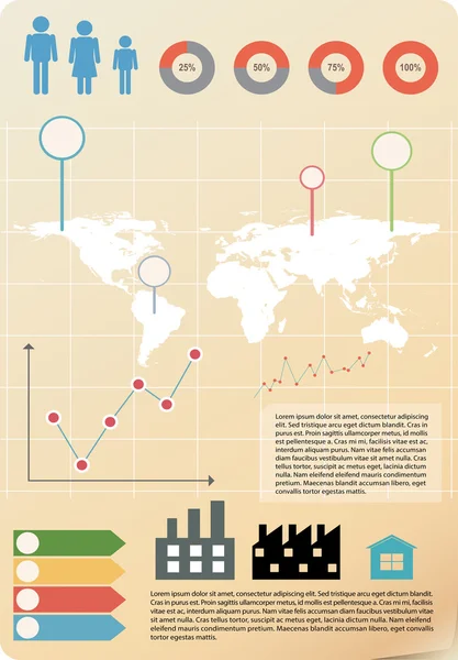 Una infografía — Vector de stock