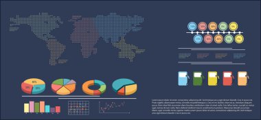 Bir harita gösterilen bir infographics