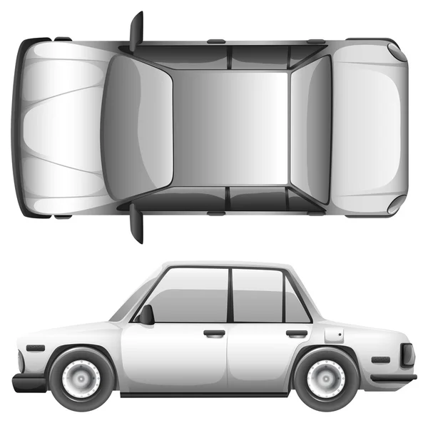 Une voiture argentée — Image vectorielle