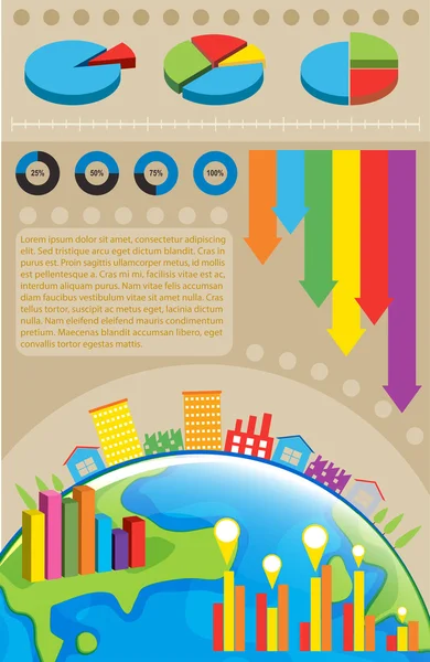 Un infochart de l'environnement — Image vectorielle