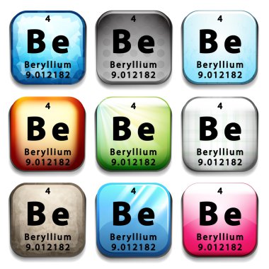 The Beryllium element clipart
