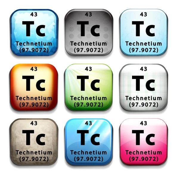 Sebuah elemen teknesium - Stok Vektor