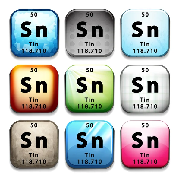 The Tin element — Stock Vector