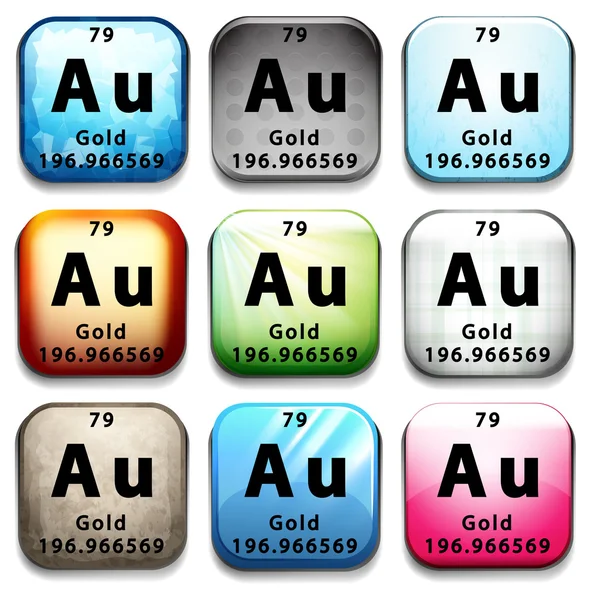 Une icône montrant l'élément Or — Image vectorielle